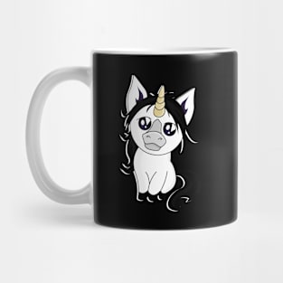 Cute Unicorn with black Hair Mug